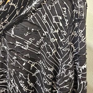 Neo Noble Whimsigoth Boho Black Fringe Burnout Music Teacher Tunic Womens Sz XL